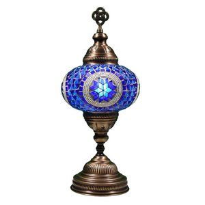 Handmade 14" Turkish Mosaic Table Lamp Bedside Night Lamp BSC1